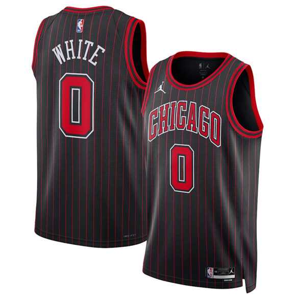 Men%27s Chicago Bulls #0 Coby White White 2024-25 City Edition Stitched Jersey Dzhi