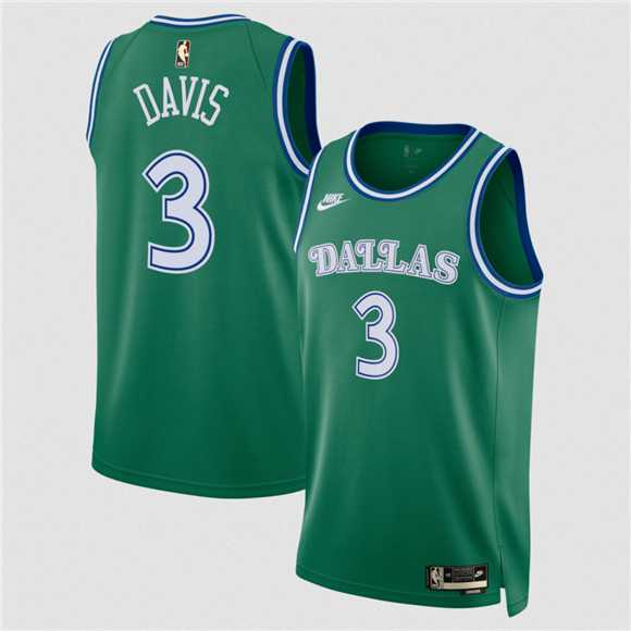 Men%27s Dallas Mavericks #3 Anthony Davis Green 2025 Classic Edition Stitched Jersey Dzhi
