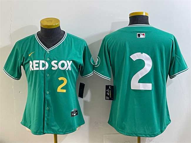 Youth Boston Red Sox #2 Alex Bregman Green 2025 City Connect Limited Stitched Baseball Jersey