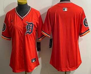 Women%27s Detroit Tigers Blank Orange Limited Jersey