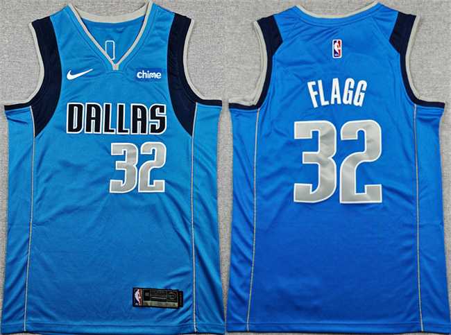 Men%27s Dallas Mavericks #32 Cooper Flagg Blue 2025 Icon Edition Stitched Basketball Jersey