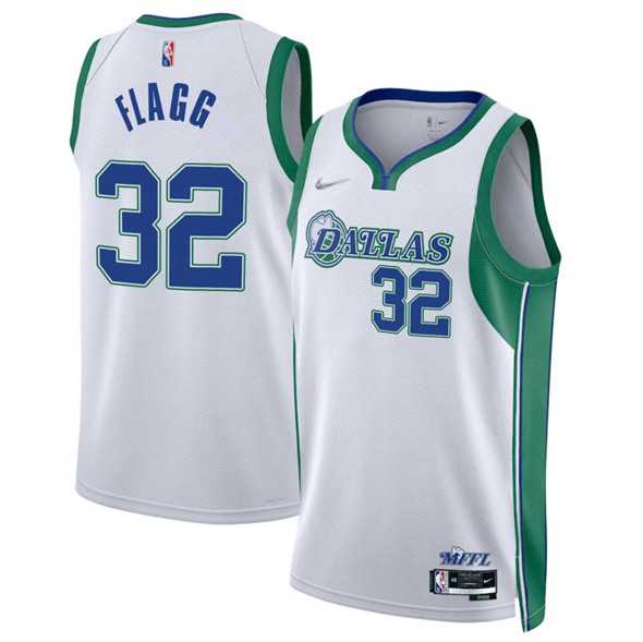 Men%27s Dallas Mavericks #32 Cooper Flagg White 2025 Draft City Edition Stitched Jersey Dzhi