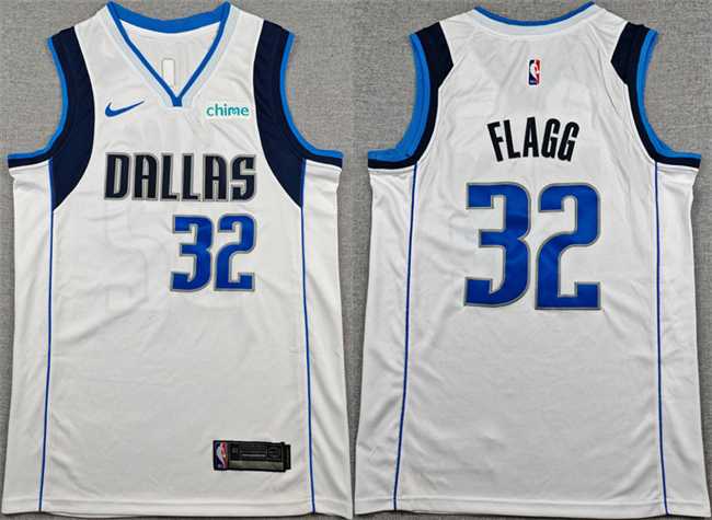 Men%27s Dallas Mavericks #32 Cooper Flagg White 2025 Association Edition Stitched Basketball Jersey