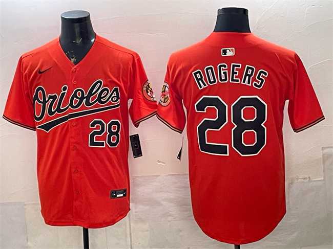 Men%27s Baltimore Orioles #28 Trevor Rogers Orange 2025 Limited Stitched Jersey