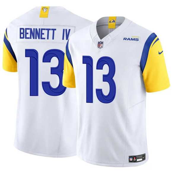 Men & Women & Youth Los Angeles Rams #13 Stetson Bennett IV White 2024 F.U.S.E. Vapor Untouchable Stitched Jersey