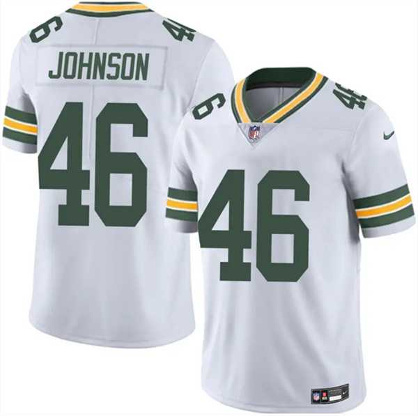 Men & Women & Youth Green Bay Packers #46 Amar Johnson White 2025 Vapor Untouchable Limited Stitched Jersey
