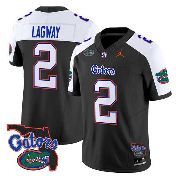 Men%27s Florida Gators #2 DJ Lagway Black Alternate 2024 F.U.S.E. Florida Patch Vapor Limited Stitched Football Jersey Dzhi