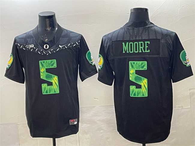Men%27s Oregon Ducks #5 Dakorien Moore Black F.U.S.E. Vapor Limited Stitched Jersey Dzhi