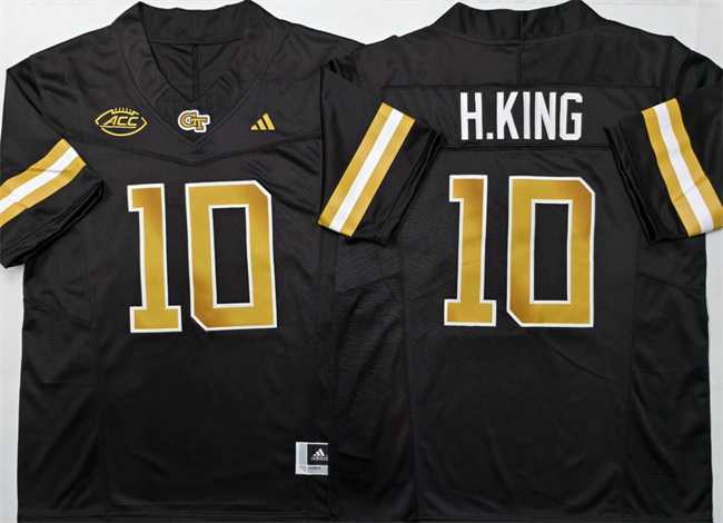 Men%27s Georgia Tech Yellow Jackets #10 Haynes King Black F.U.S.E. Limited Stitched Jersey