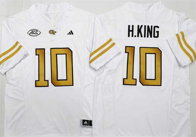 Men%27s Georgia Tech Yellow Jackets #10 Haynes King White F.U.S.E. Limited Stitched Jersey