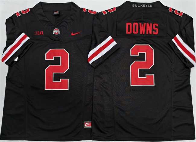 Men%27s Ohio State Buckeyes #2 Caleb Downs Black 2025 F.U.S.E. Limited Stitched Jersey