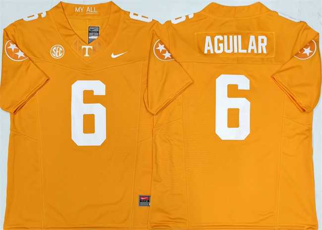 Men%27s Tennessee Volunteers #6 Joey Aguilar Orange 2025 F.U.S.E. Stitched Jersey