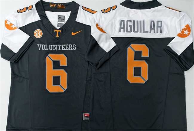 Men%27s Tennessee Volunteers #6 Joey Aguilar White Black 2025 F.U.S.E. Stitched Jersey