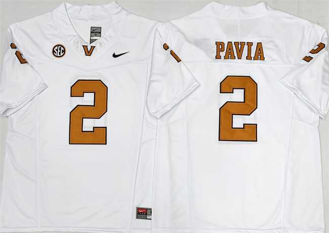 Men%27s Vanderbilt Commodores #2 Diego Pavia White 2025 F.U.S.E. Vapor Limited Stitched Jersey