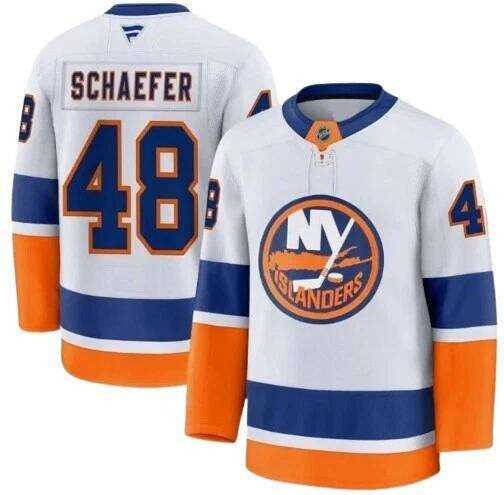 Men%27s New York Islanders #48 Matthew Schaefer Blue White 2025 Stitched Hockey Jersey Dzhi