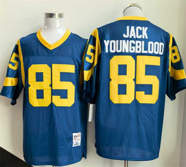 Men%27s Los Angeles Rams #85 Jack Youngblood Royal Throwback Football Stitched Jersey