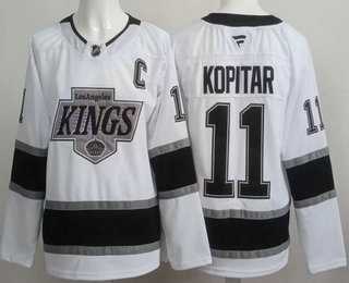 Men%27s Los Angeles Kings #11 Anze Kopitar White Authentic Jersey