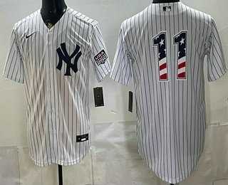 Men%27s New York Yankees #11 Anthony Volpe White 2026 USA 250 Fourth of July Home Stadium Stitched Jersey Dzhi