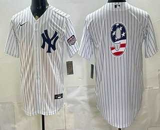 Men%27s New York Yankees #9 Roger Maris White 2026 USA 250 Fourth of July Home Stadium Stitched Jersey Dzhi