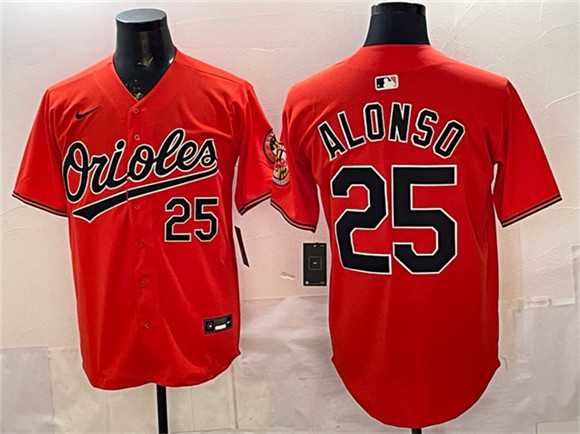 Men%27s Baltimore Orioles #25 Pete Alonso Orange 2025 Limited Stitched Jersey