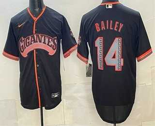 Men%27s San Francisco Giants #14 Patrick Bailey Black 2026 Alternate Stadium Stitched Jersey Dzhi