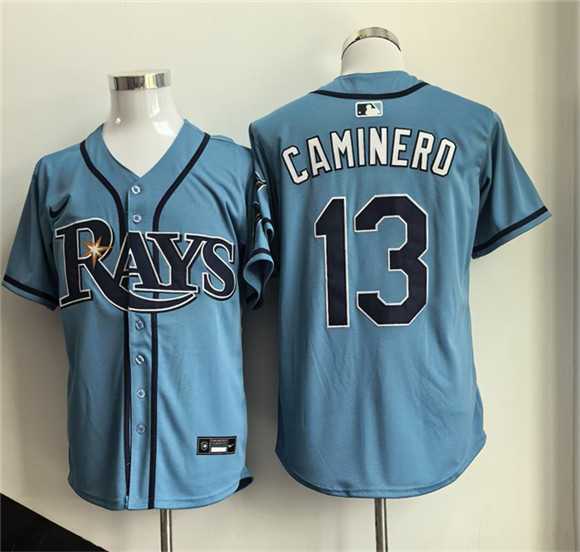 Men%27s Tampa Bay Rays #13 Junior Caminero Blue 2026 Limited Stitched Jersey