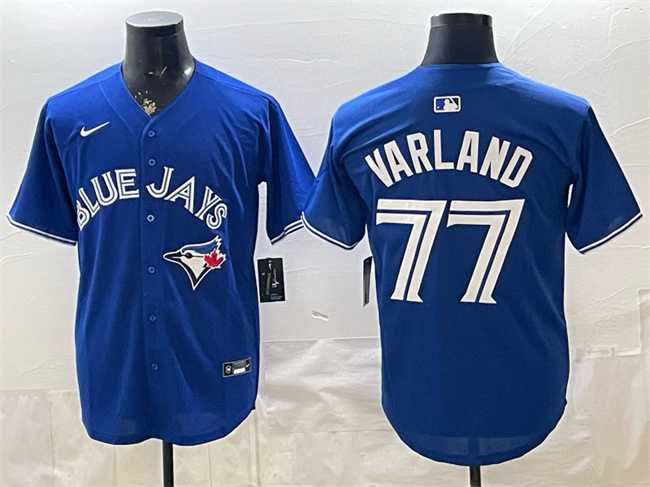 Men%27s Toronto Blue Jays #77 Louis Varland Royal 2025 Limited Stitched Jersey