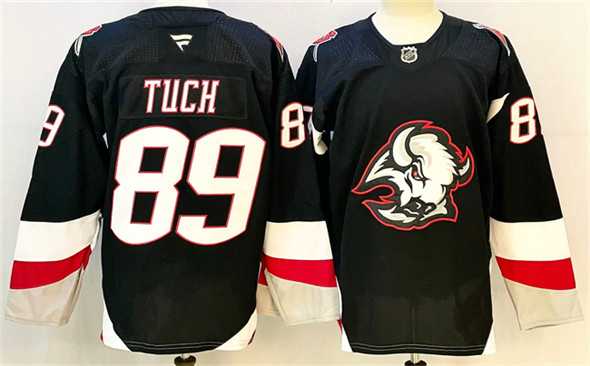 Men%27s Buffalo Sabres #89 Alex Tuch Black 2024-25 Alternate Stitched Hockey Jersey