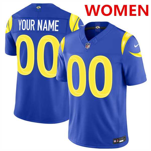 Women%27s Los Angeles Rams Active Player Custom Royal 2026 F.U.S.E. Vapor Limited Football Stitched Jersey