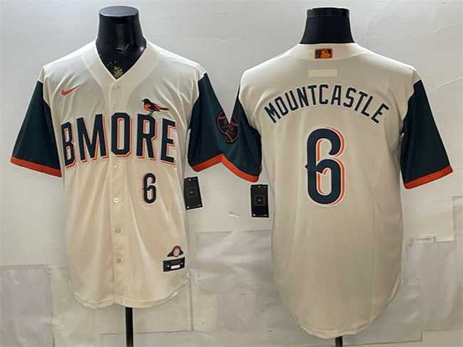 Men%27s Baltimore Orioles #6 Ryan Mountcastle Natural 2026 City Connect Stadium Stitched Jersey