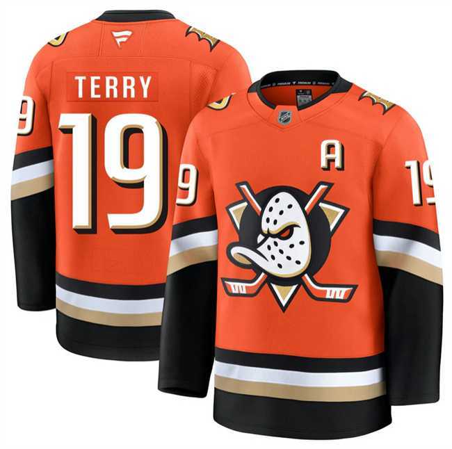Men%27s Anaheim Ducks #19 Troy Terry Orange 2026 Home Stitched Jersey Dzhi