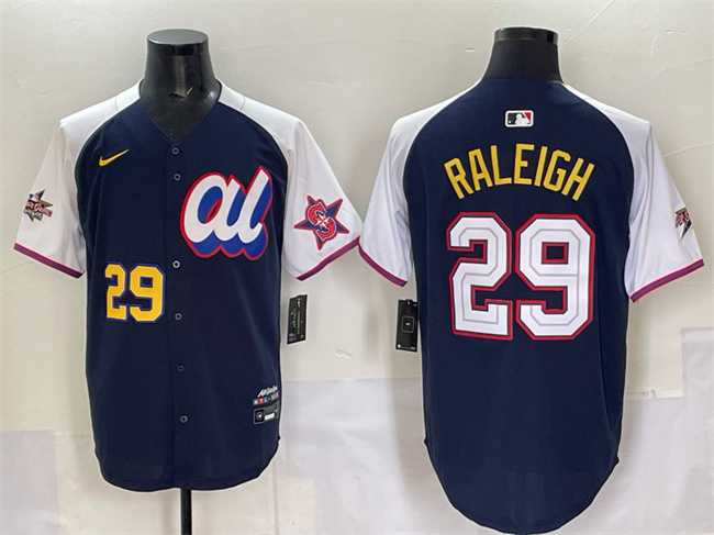 Men%27s American League #29 Cal Raleigh Navy Alternate 2025 All-Star Edition Limited Stitched Jersey