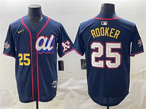 Men%27s American League #25 Brent Rooker Navy 2025 All-Star Edition Limited Stitched Jersey