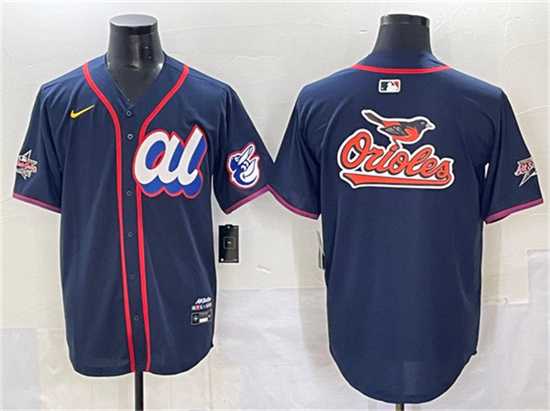 Men%27s American League Baltimore Orioles Team Big Logo Navy 2025 All-Star Edition Limited Stitched Jersey