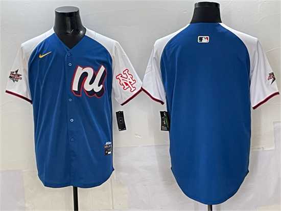 Men%27s National League New York Mets Blank Blue Alternate 2025 All-Star Edition Limited Stitched Jersey