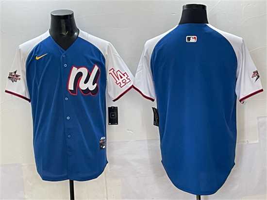 Men%27s National League Los Angeles Dodgers Blank Blue Alternate 2025 All-Star Edition Limited Stitched Jersey