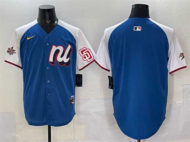 Men%27s National League San Diego Padres Blank Blue Alternate 2025 All-Star Edition Limited Stitched Jersey