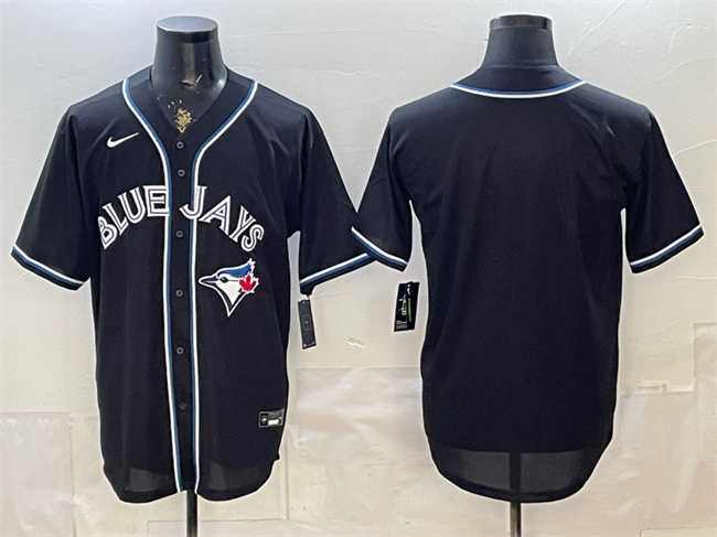 Men%27s Toronto Blue Jays Blank 2026 Fashion Replica Black Out Stitched Jersey