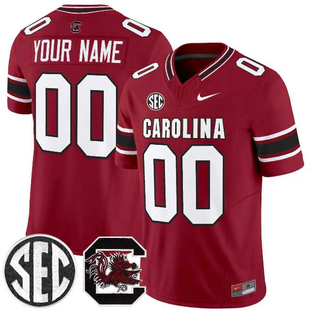 Men%27s South Carolina Fighting Gamecocks Custom Garnet 2026 F.U.S.E. Stitched Nike Jersey