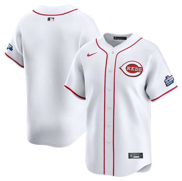 Men%27s Cincinnati Reds Blank White 2025 Speedway Classic Home Limited Stitched Jersey Dzhi