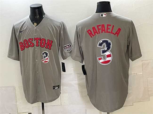 Men%27s Boston Red Sox #3 Ceddanne Rafaela Gray 2026 USA 250 Fourth of July Home Stitched Jersey Dzhi
