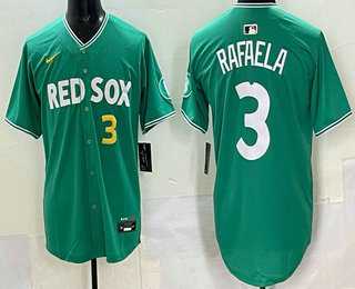 Men%27s Boston Red Sox #3 Ceddanne Rafaela Name Green 2025 City Connect Limited Jersey