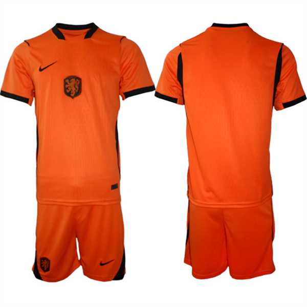 Men%27s Netherlands Custom Orange 2026 Away Soccer Jersey Suit
