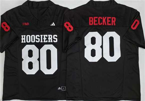 Men%27s Indiana Hoosiers #80 Charlie Becker Black 2026 F.U.S.E. Stitched Basketball Jersey