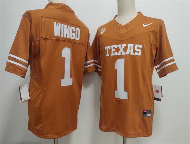Men%27s Texas Longhorns #1 Ryan Wingo Orange 2026 F.U.S.E. Stitched Jersey