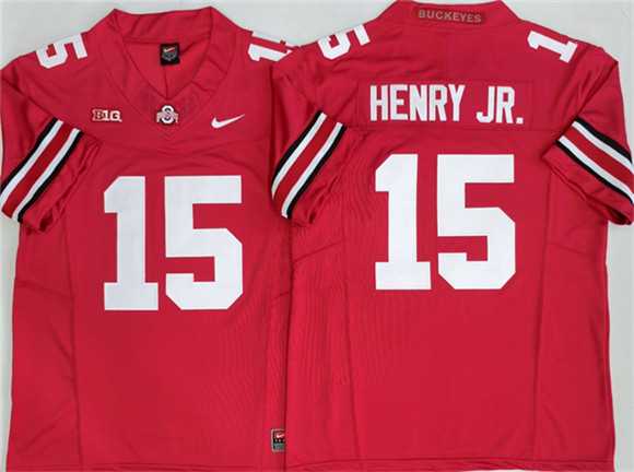 Men%27s Ohio State Buckeyes #15 Chris Henry Jr Red 2025 F.U.S.E. Limited Stitched Jersey