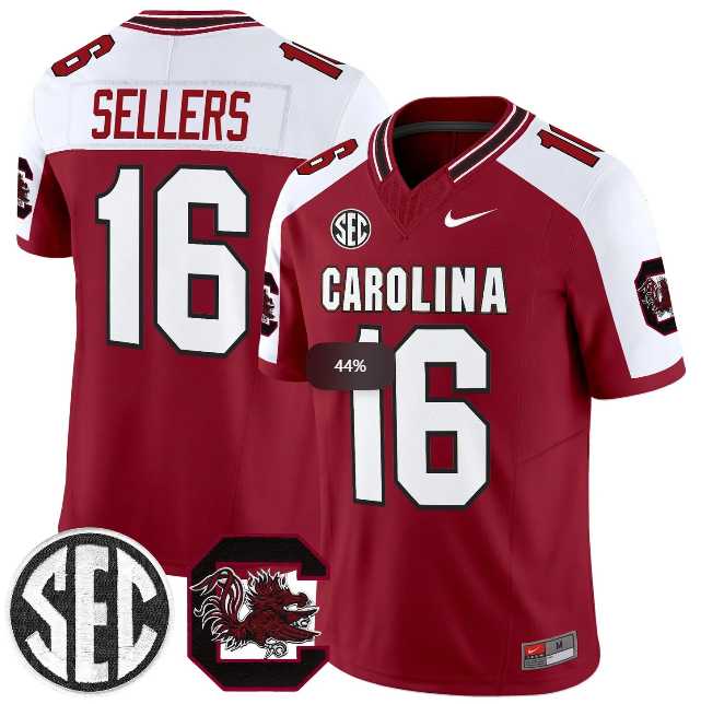 Men%27s South Carolina Fighting Gamecocks #16 LaNorris Sellers Garnet White 2026 F.U.S.E. Stitched Nike Jersey Dzhi