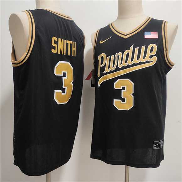 Men%27s Purdue Boilermakers #3 Braden Smith Black 2026 Vapor Limited Stitched Jersey