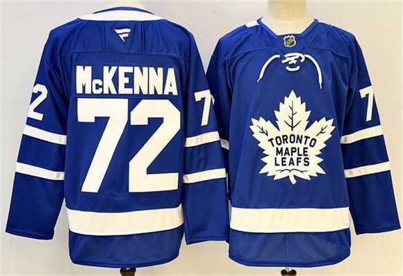 Men%27s Toronto Maple Leafs #72 Gavin McKenna Blue 2024-25 Stitched Hockey Jersey
