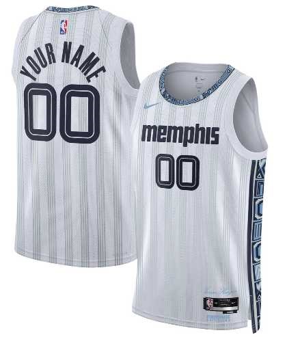 Men%27s Memphis Grizzlies Active Player Custom Gray 2025-26 City Edition Swingman Stitched Jersey